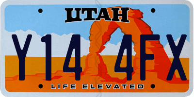 UT license plate Y144FX