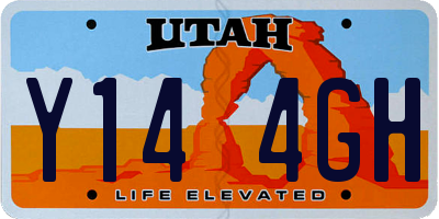UT license plate Y144GH