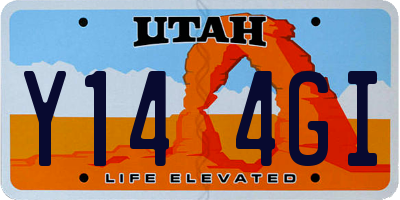 UT license plate Y144GI