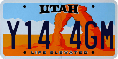 UT license plate Y144GM