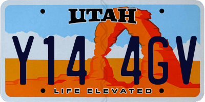 UT license plate Y144GV