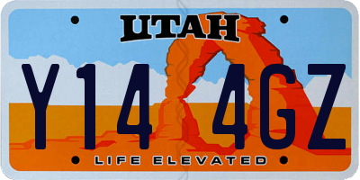 UT license plate Y144GZ
