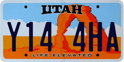 UT license plate Y144HA