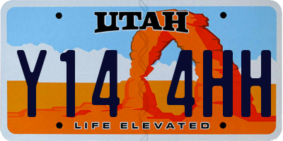 UT license plate Y144HH