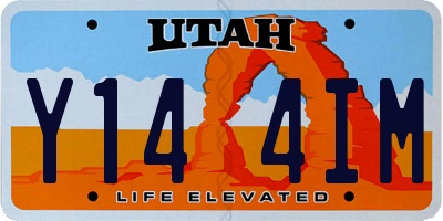 UT license plate Y144IM