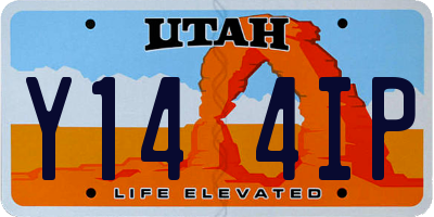 UT license plate Y144IP