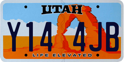 UT license plate Y144JB