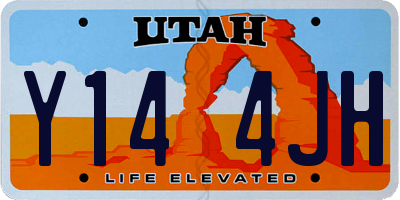 UT license plate Y144JH