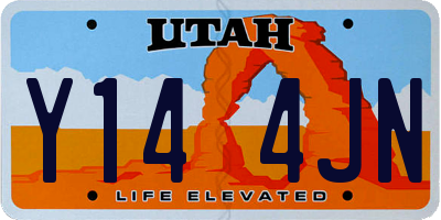 UT license plate Y144JN