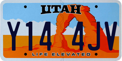 UT license plate Y144JV