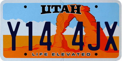 UT license plate Y144JX