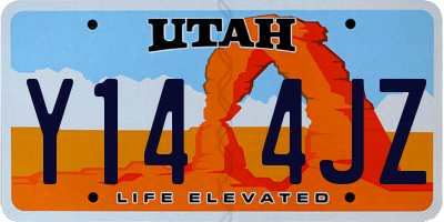 UT license plate Y144JZ