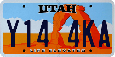 UT license plate Y144KA