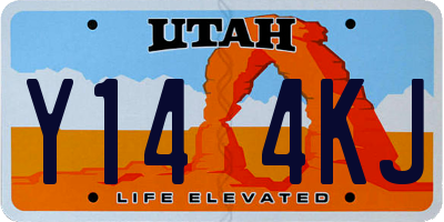 UT license plate Y144KJ