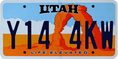 UT license plate Y144KW