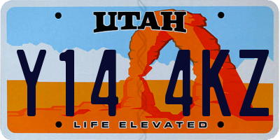 UT license plate Y144KZ