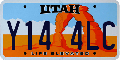 UT license plate Y144LC