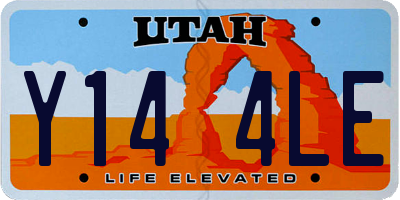 UT license plate Y144LE