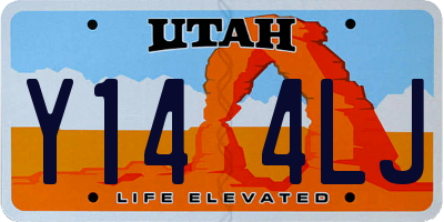 UT license plate Y144LJ