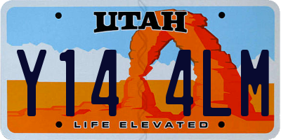 UT license plate Y144LM
