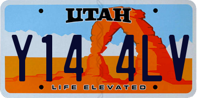 UT license plate Y144LV