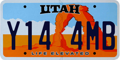 UT license plate Y144MB