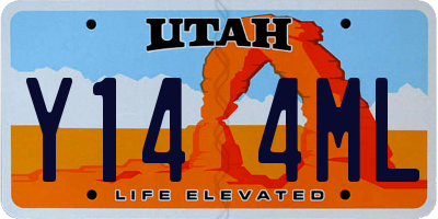 UT license plate Y144ML