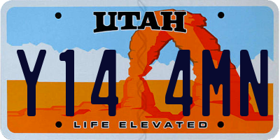 UT license plate Y144MN