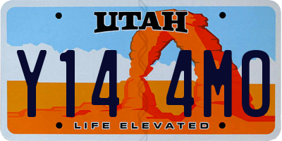 UT license plate Y144MO