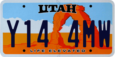 UT license plate Y144MW