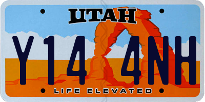 UT license plate Y144NH