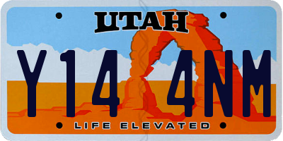 UT license plate Y144NM
