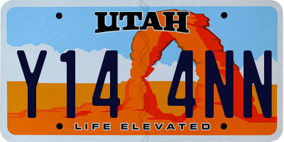 UT license plate Y144NN