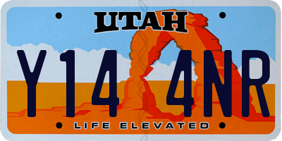 UT license plate Y144NR