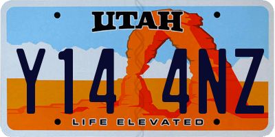 UT license plate Y144NZ
