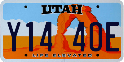 UT license plate Y144OE