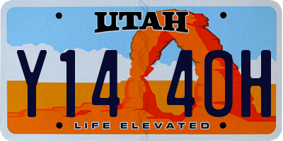UT license plate Y144OH
