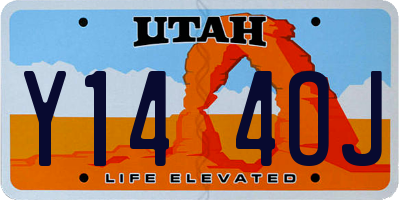 UT license plate Y144OJ