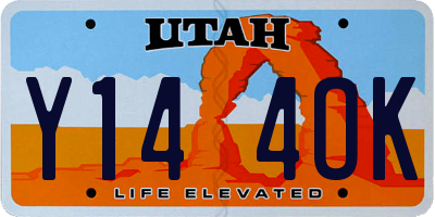 UT license plate Y144OK