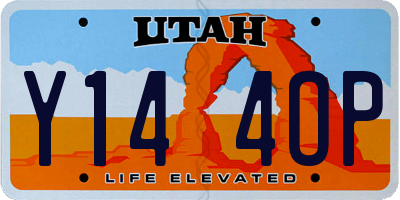 UT license plate Y144OP