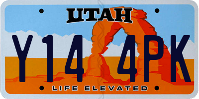 UT license plate Y144PK