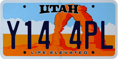 UT license plate Y144PL