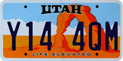 UT license plate Y144QM