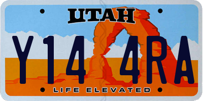 UT license plate Y144RA