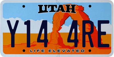 UT license plate Y144RE