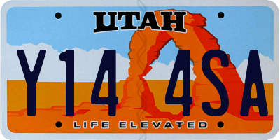 UT license plate Y144SA
