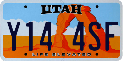 UT license plate Y144SF