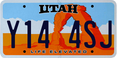UT license plate Y144SJ
