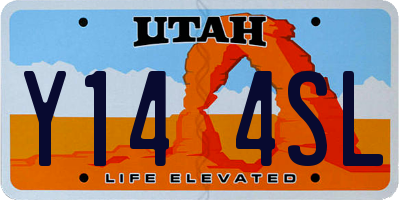 UT license plate Y144SL