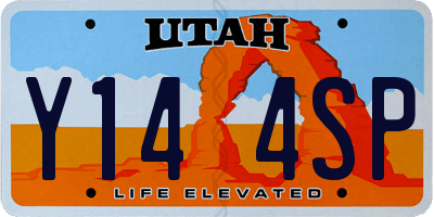 UT license plate Y144SP